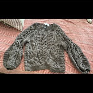 Express knitted sweater - beige/green